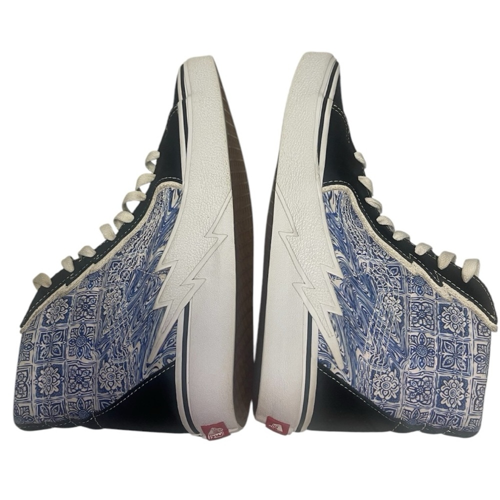 VANS Sk8-Hi Men's Sneakers Black/Blue Lightning Bolt, High Top, Size 10 - Picture 5 of 12